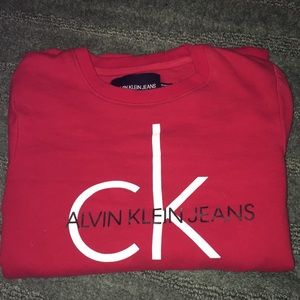 Red Calvin Klein sweater
